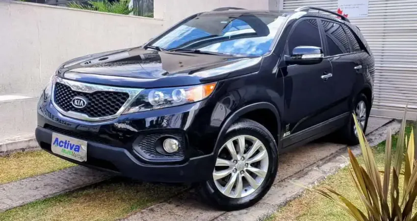 Kia Sorento 3.5 V6 GASOLINA EX 7L 4WD AUTOMÁTICO  2012/2013 - Preta - 2012/2013