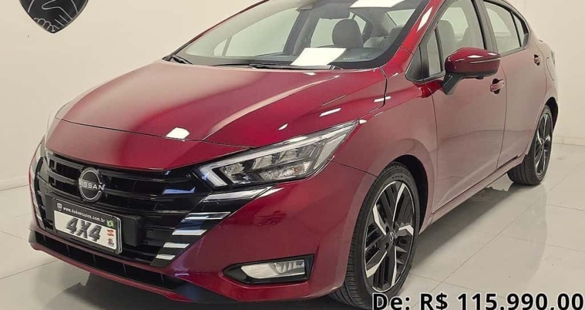 Nissan Versa Exclusive 1.6 16V Flex Aut.  - Vermelha - 2023/2024