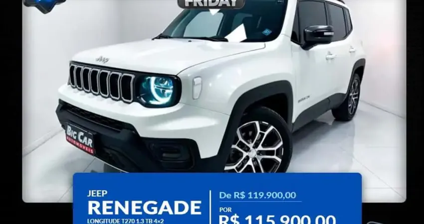 Jeep Renegade Longitude T270 1.3 TB 4x2 Flex Aut.  - Branca - 2023/2024