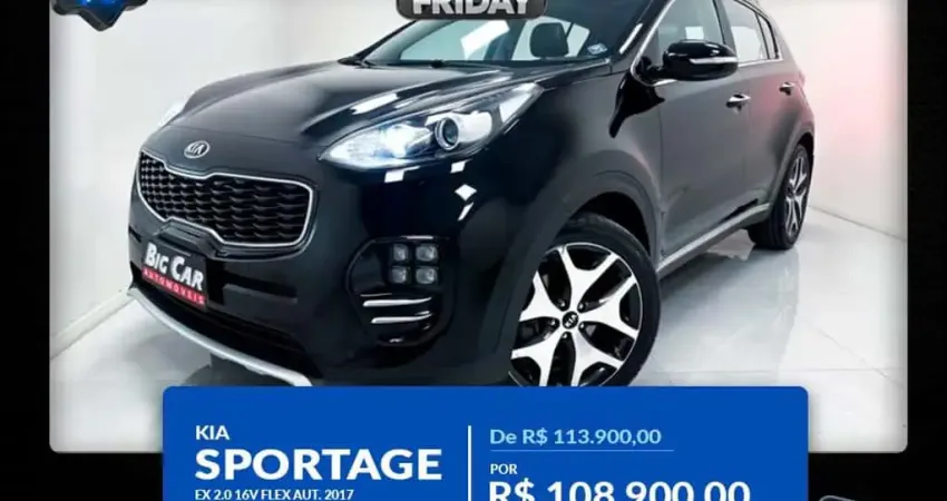 Kia Sportage EX 2.0 16V Flex Aut.  - Preta - 2016/2017