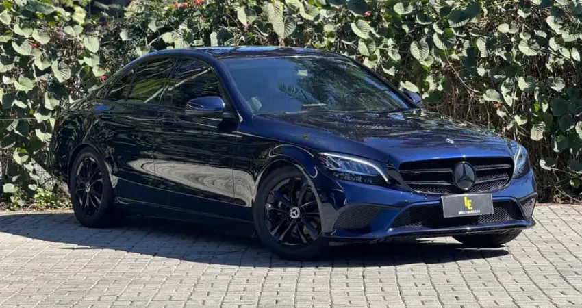 Mercedes-Benz C-180 1.6 Turbo 16V/Flex 16V Aut.  - Azul - 2019/2019