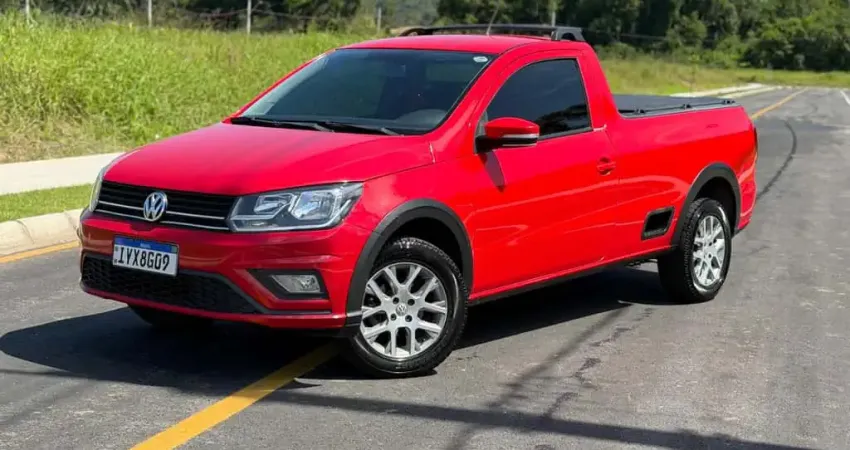 Volkswagen Saveiro Trendline 1.6 T.Flex 8V  - Vermelha - 2018/2019