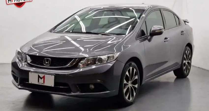 HONDA CIVIC LXR 2.0 FLEX 4P AUTOMÁTICO - 2015 - CINZA