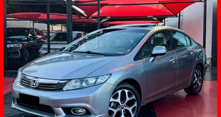 Civic EXS 1.8 Flex Aut. Completo 2013 C/ teto solar, Manual e chave copia Financia 100%