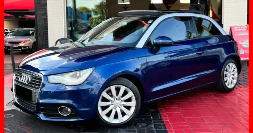 Audi A1 1.4 TFSI S-TRONIC FLEX AUT. COMPLETO 2012 C/ TETO SOLAR E BANCOS EM COURO CARAMELO