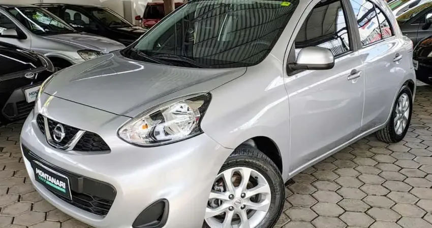 Nissan March SV 1.0 12V Flex 5p  - Prata - 2018/2019