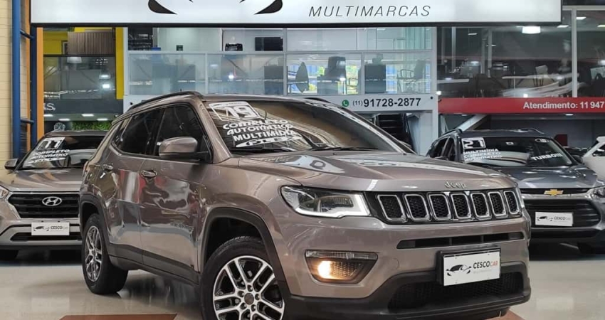 Jeep Compass SPORT 2.0 16V FLEX AUTOMÁTICO - Cinza - 2018/2019