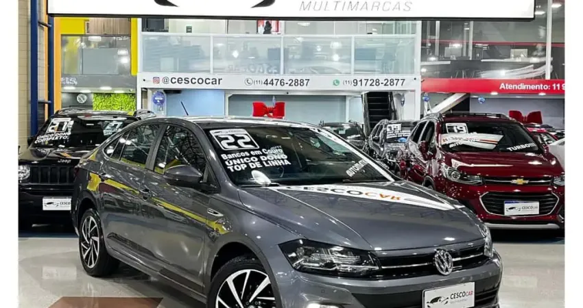 Volkswagen Virtus Highline 200 TSI  - Cinza - 2021/2022