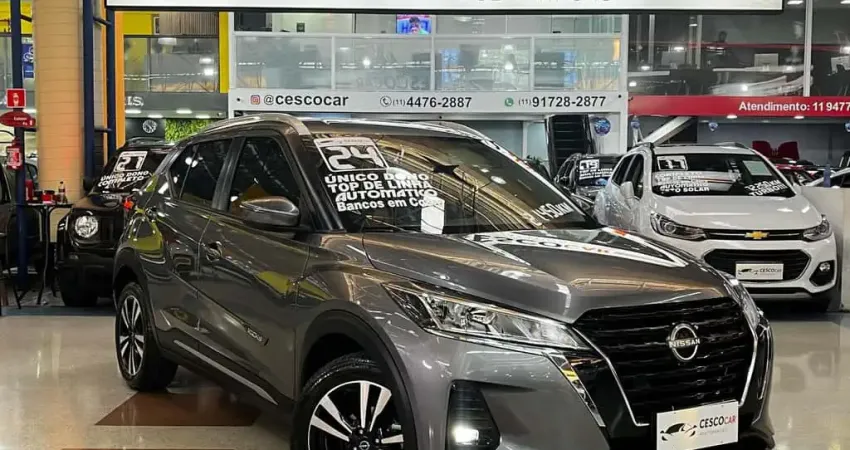 Nissan Kicks 1.6 FLEX ADVANCE CVT - Cinza - 2023/2024