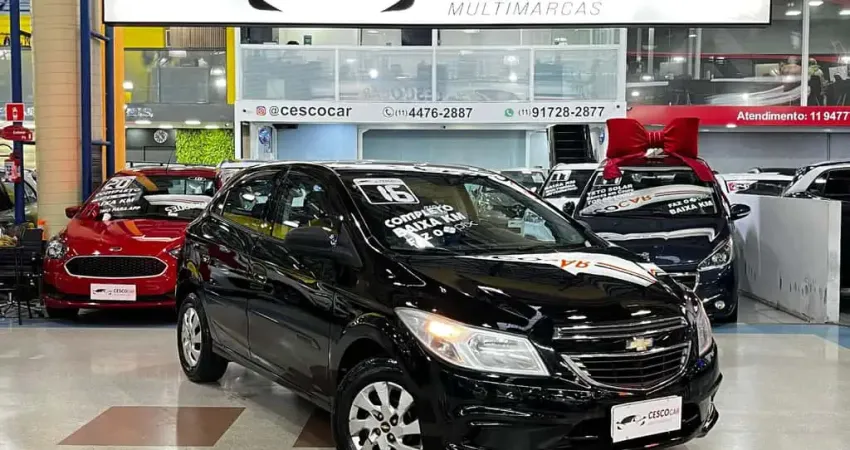 Chevrolet Onix LS 1.0 FLEX COMPLETO - APENAS 81.000KM - Preta - 2016/2016