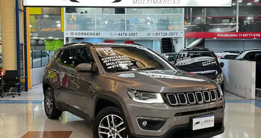 Jeep Compass SPORT 2.0 16V FLEX AUTOMÁTICO - Cinza - 2018/2019