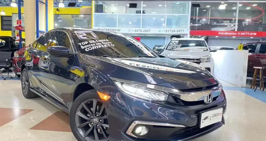 Honda Civic EXL CVT - Azul - 2021/2021