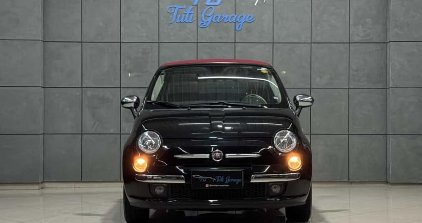 Fiat 500 /  CABRIO AIR AT - Preta - 2013/2013