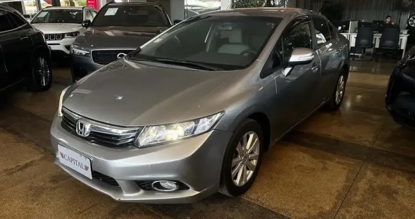 Honda Civic 2.0 LXR 16V FLEX 4P AUTOMÁTICO - Cinza - 2014/2014