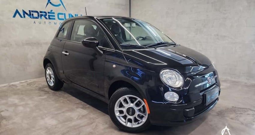 Fiat 500 Cult 1.4 Flex 8V EVO Dualogic  - Preta - 2011/2012