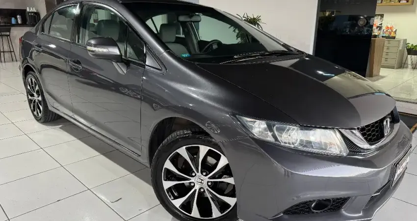 Honda Civic 2.0 LXR 2015 Cinza Automático!!!