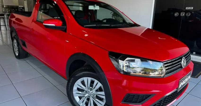 Volksvagen Saveiro 1.6 Trendline 2020 Vermelha Completa!!!