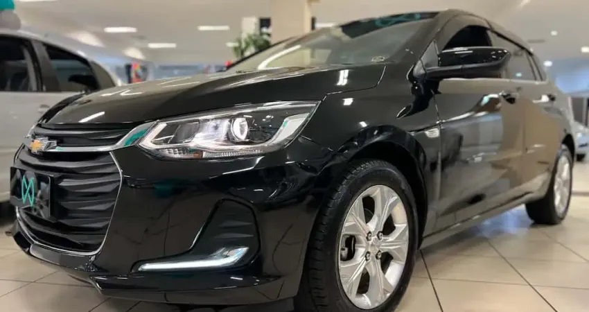 Chevrolet Onix HATCH PREM. 1.0 12V TB Flex 5p Aut.  - Preta - 2020/2021