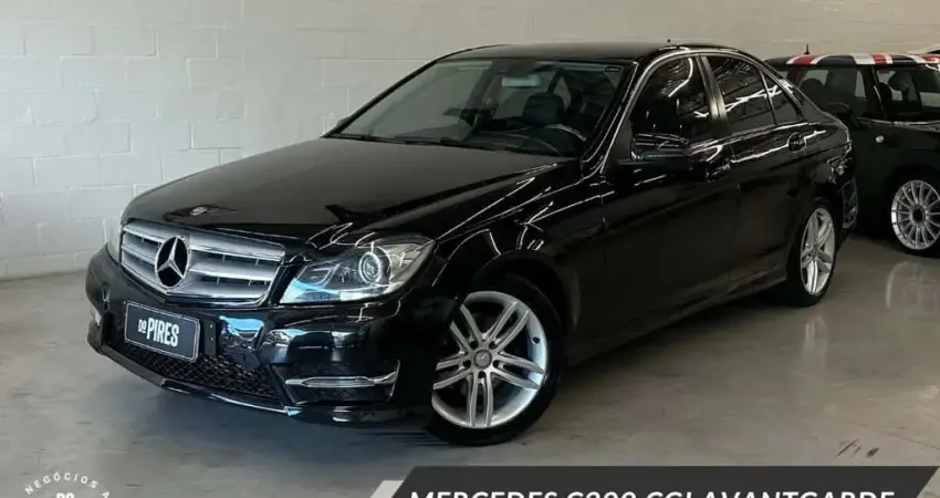 Mercedes-Benz C-200 CGI Avantgarde 1.8 16V 184cv Aut.  - Preta - 2014/2014