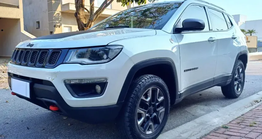 Jeep Compass Trailhawk 2.0 Diesel 4x4 2018 Branco - Revisado na Jeep c/ NF, Pneus Excelentes e Períc