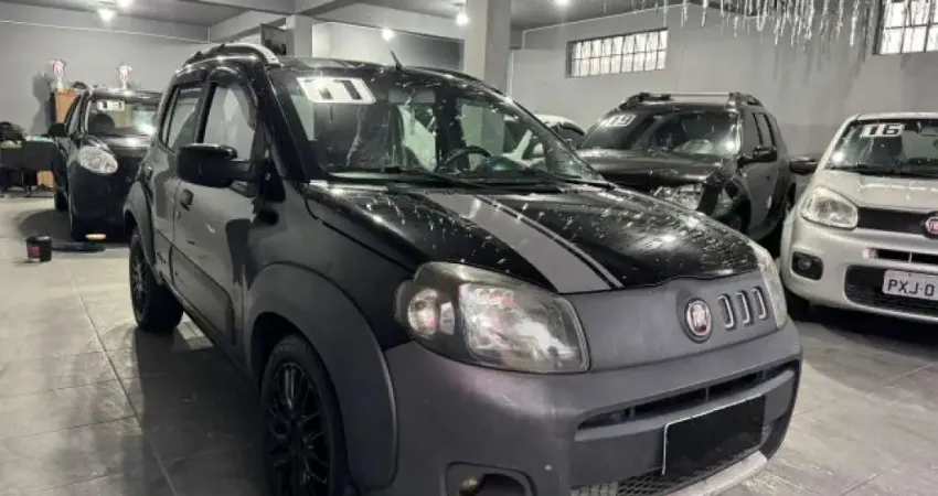 Fiat Uno Way 1.0 Preto  Veículo completo, econômico e confiável.