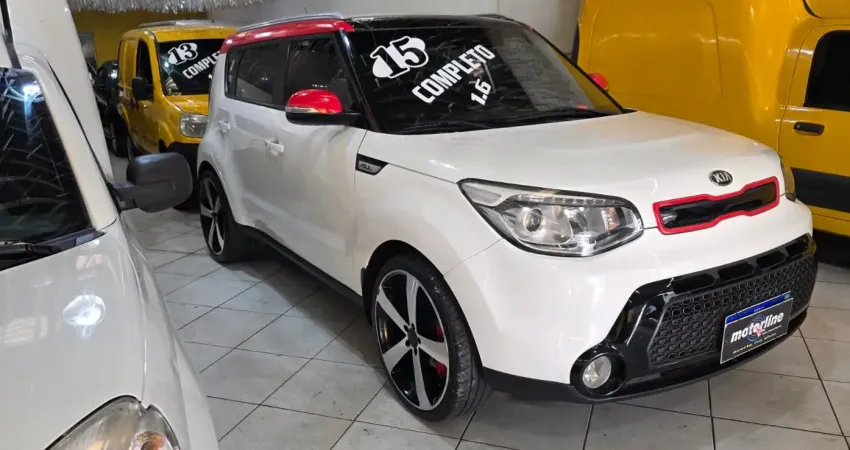 KIA SOUL EX 1.6 FLEX COMPLETO + TETO, RODAS, COURO SUPER NOVA  2015