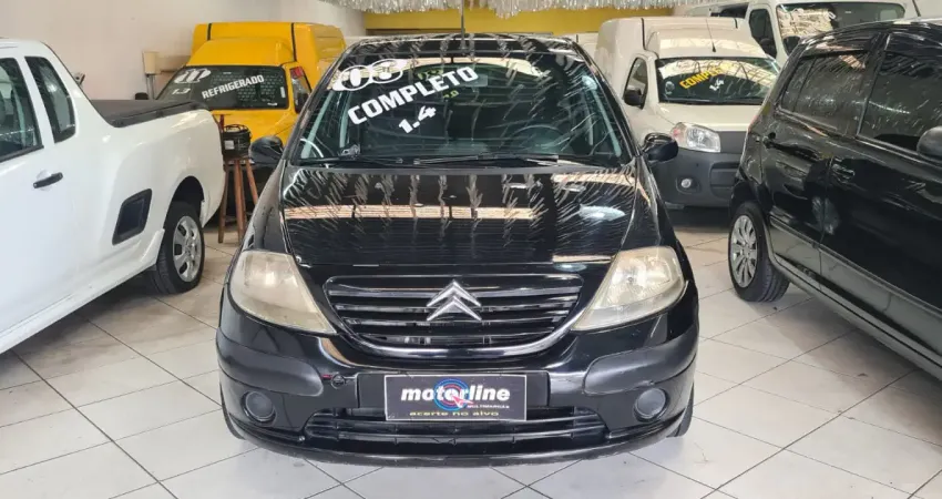 CITROEN C3 GLX 1.4  FLEX COMPLETO + MÍDIA RODAS TODO REVISADO 2008