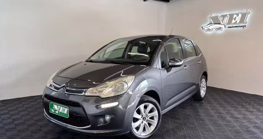Citroën C3 Exclus./Excl.Solaris 1.6 Flex 16V Mec  - Cinza - 2013/2014