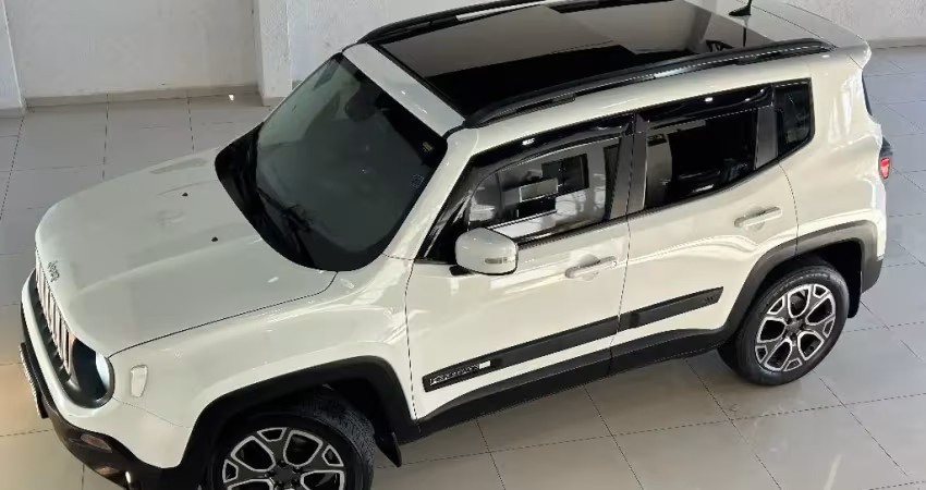 JEEP RENEGADE LONGITUDE 2.0 4X4, TETO PANORAMICO, BANCOS EM COURO, CHAVE RESERVA, MANUAL, VEICULO SU