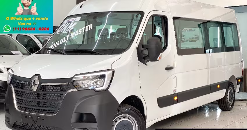 Renault - Master 2.3 Vitrê L3H2 Completa com Ar traseiro!!! Ideal para o Transporte Escolar Ligado!!