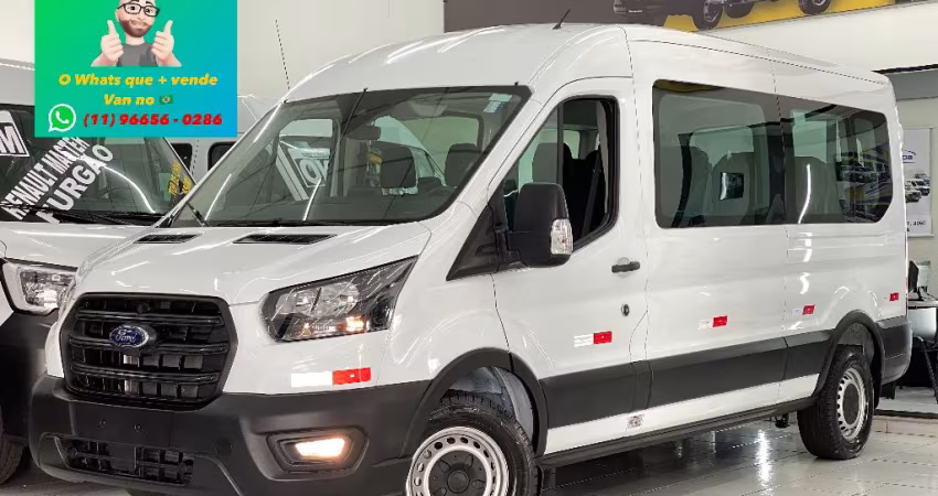 Ford Transit L3H2 410L Minibus Passageiro 15lugares Zero KM Ano 2023/2024 Pronta Entrega!!