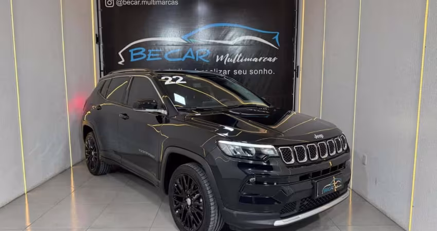 Jeep Compass LIMITED T270 1.3 TB 4x2 Flex Aut  - Preta - 2021/2022