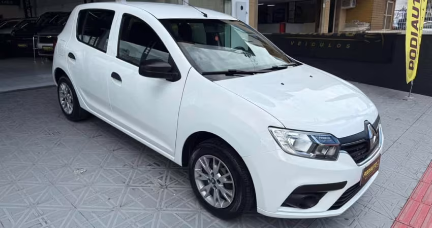 Renault Sandero Life 1.0 Flex Mec  - Branca - 2019/2020