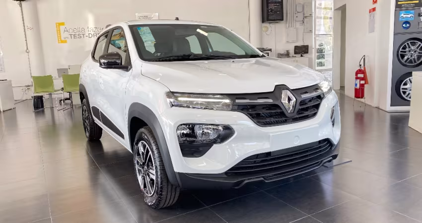 Novo Renault Kwid Intense 1.0 Flex - 24/25 - Zero Km - Branco à pronta entrega e com taxa 0%