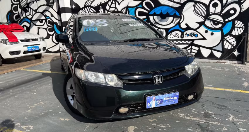 Honda Civic LXS 1.8 Flex 2008 - Baixo KM - Automático!