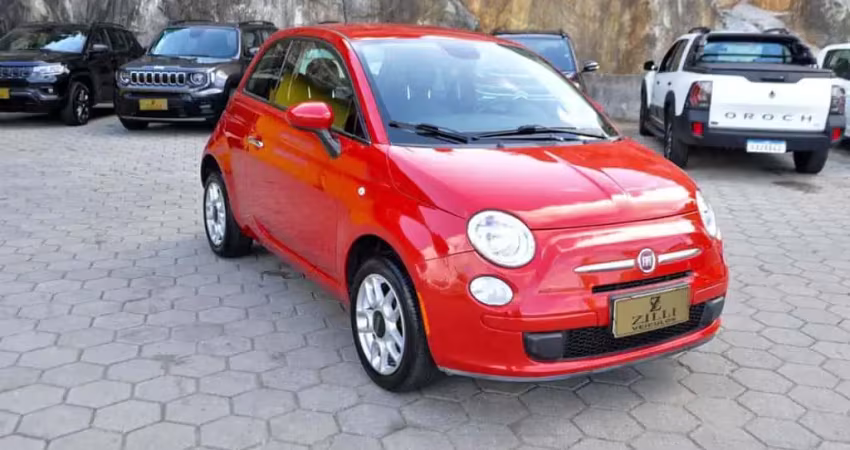 Fiat 500 CULT 1.4 DUALOGIC - Vermelha - 2014/2015