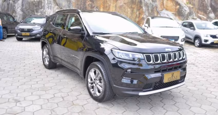 Jeep Compass LONGITUDE T270 1.3 TURBO AT - Preta - 2021/2022