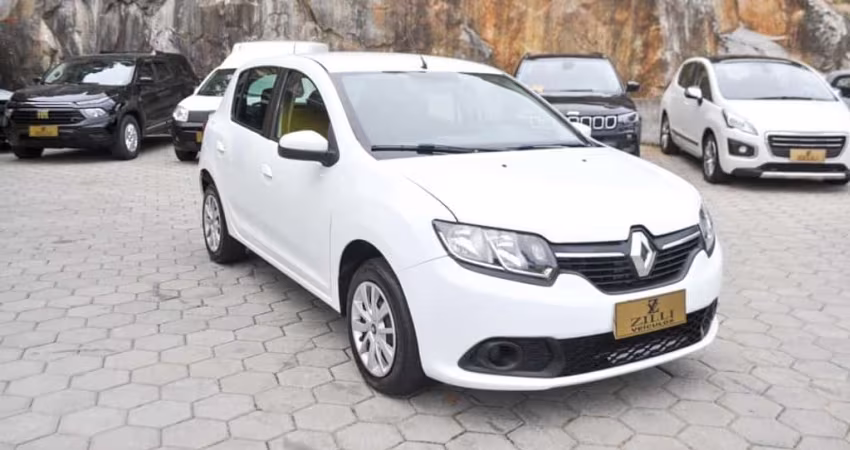 Renault Sandero EXPRESSION 1.0 MT  - Branca - 2014/2015