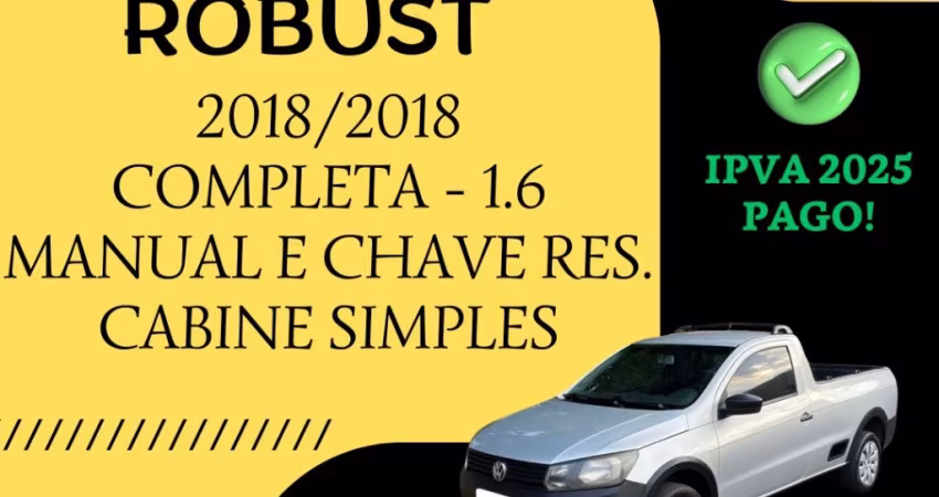 SAVEIRO ROBUST 1.6 COMPLETA 2018/2018