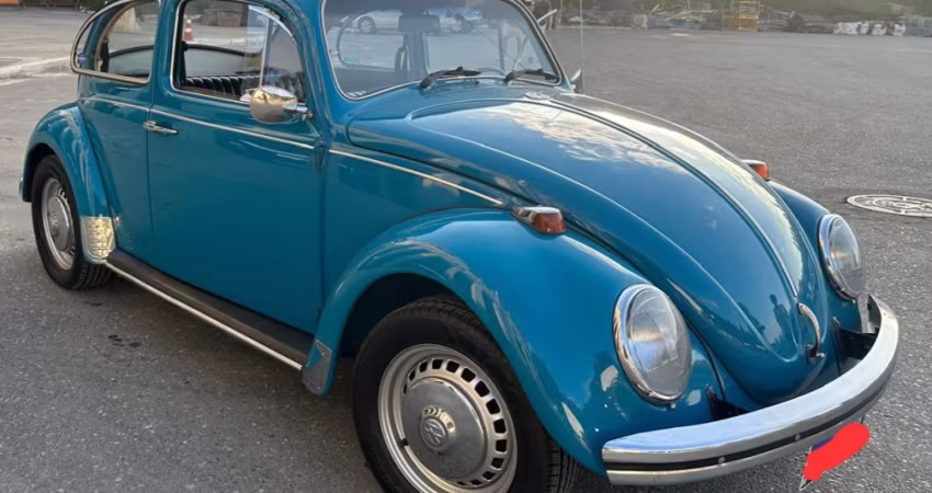 FUSCA 1500 AZUL PLACA PRETA MERCOSUL COM CERTIFICADO DE COLEÇÃO
