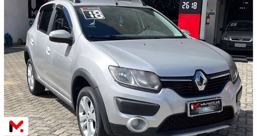 Renault Sandero Stepway 1.6 16V Flex, ano 2018, versão com apelo aventureiro e visual robusto