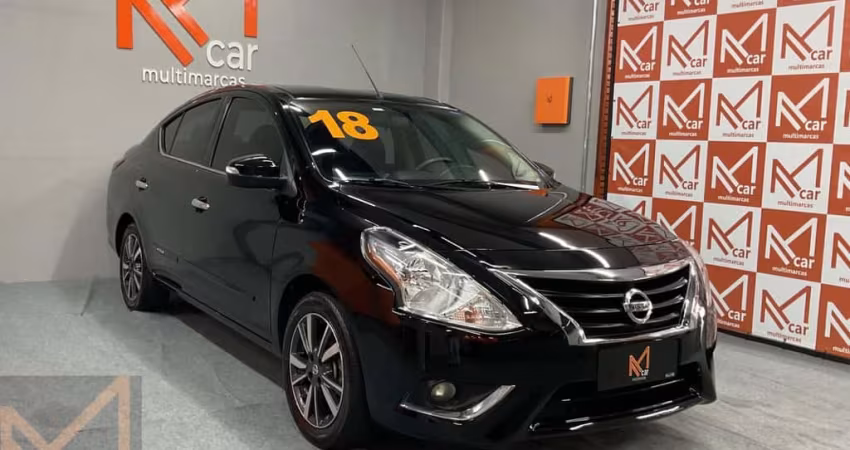 Nissan Versa SL 1.6 16V FlexStart 4p Aut.  - Preta - 2017/2018