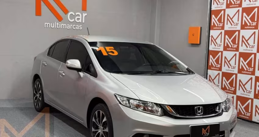 Honda Civic Sedan LXR 2.0 Flexone 16V Aut. 4p  - Prata - 2014/2015