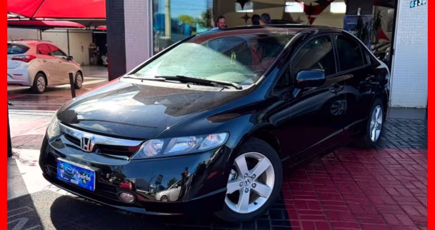 Civic LXS 1.8 Flex Completo 2008 C/ Manual e chave copia Financia 100%