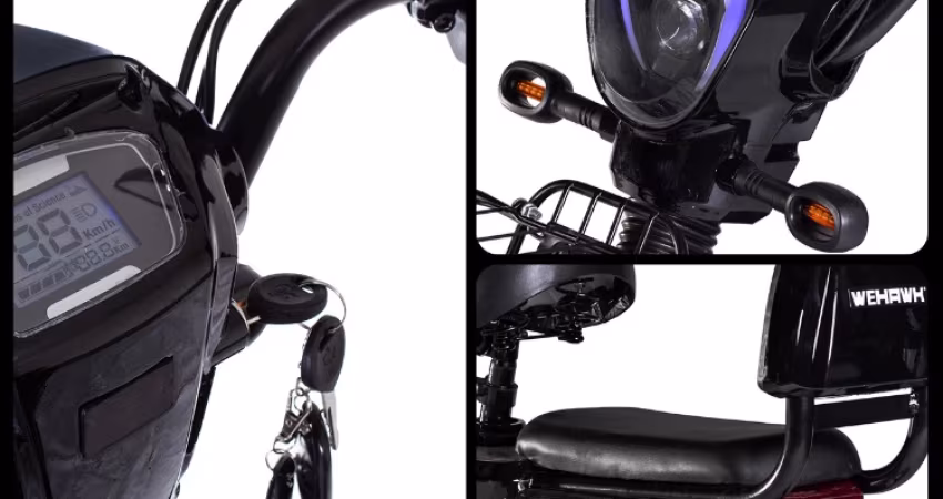 Scooter Elétrica Black Turbo 500 Watts 