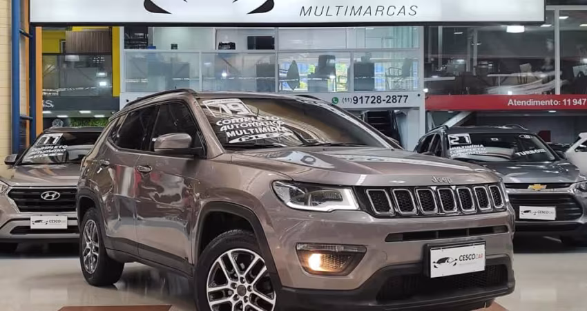 Jeep Compass SPORT 2.0 16V FLEX AUTOMÁTICO - Cinza - 2018/2019