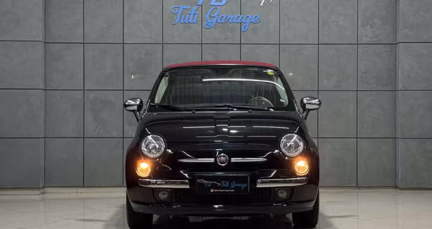 Fiat 500 /  CABRIO AIR AT - Preta - 2013/2013