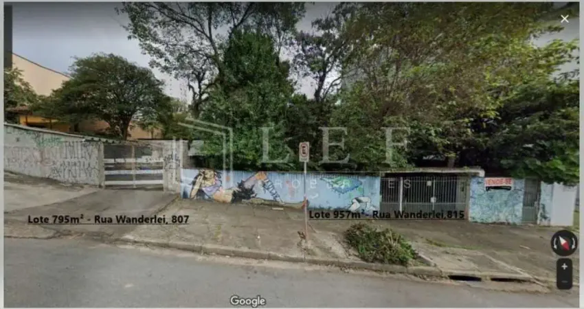 Terreno à venda na Rua Wanderley, --, Perdizes, São Paulo