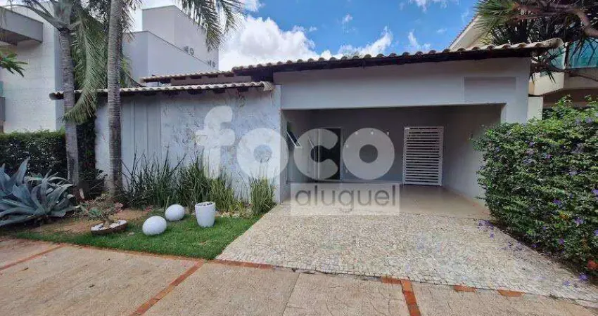 Casa em condomínio para aluguel, 3 quartos, 4 suítes, 4 vagas, aclimação - uberlândia/mg