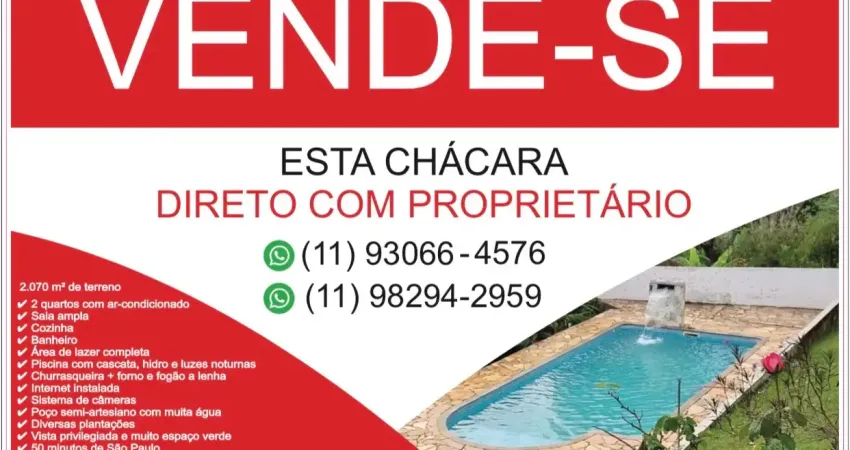 Chácara pronta pra laser piscina 6 cômodos poço semi artesiano pomar